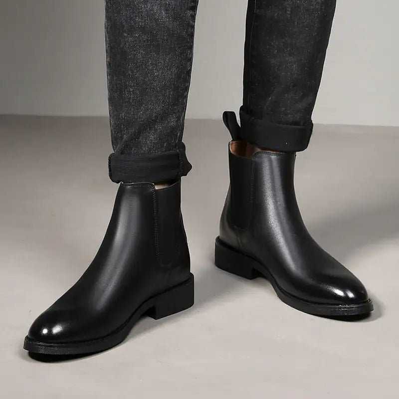 Elegant Chelsea Leather Boots for Men