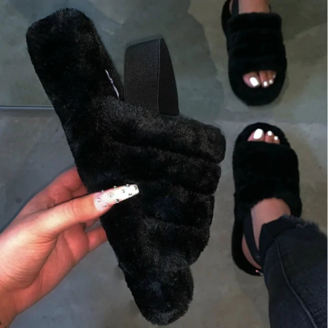 2020 Women Indoor Fur Slides