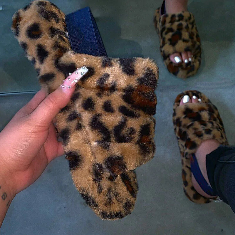 2020 Women Indoor Fur Slides